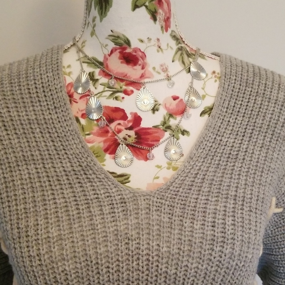 🎉HP🎉2 Left💙 Ribbed Knit Sweater with Laced Back - Picture 5 of 8